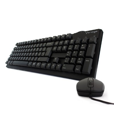 Kit de Teclado y Mouse VORAGO Km-106, 105 teclas, Negro, 100