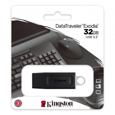 Memoria USB 32GB Kingston datatraveler Exodia 3.0 negro