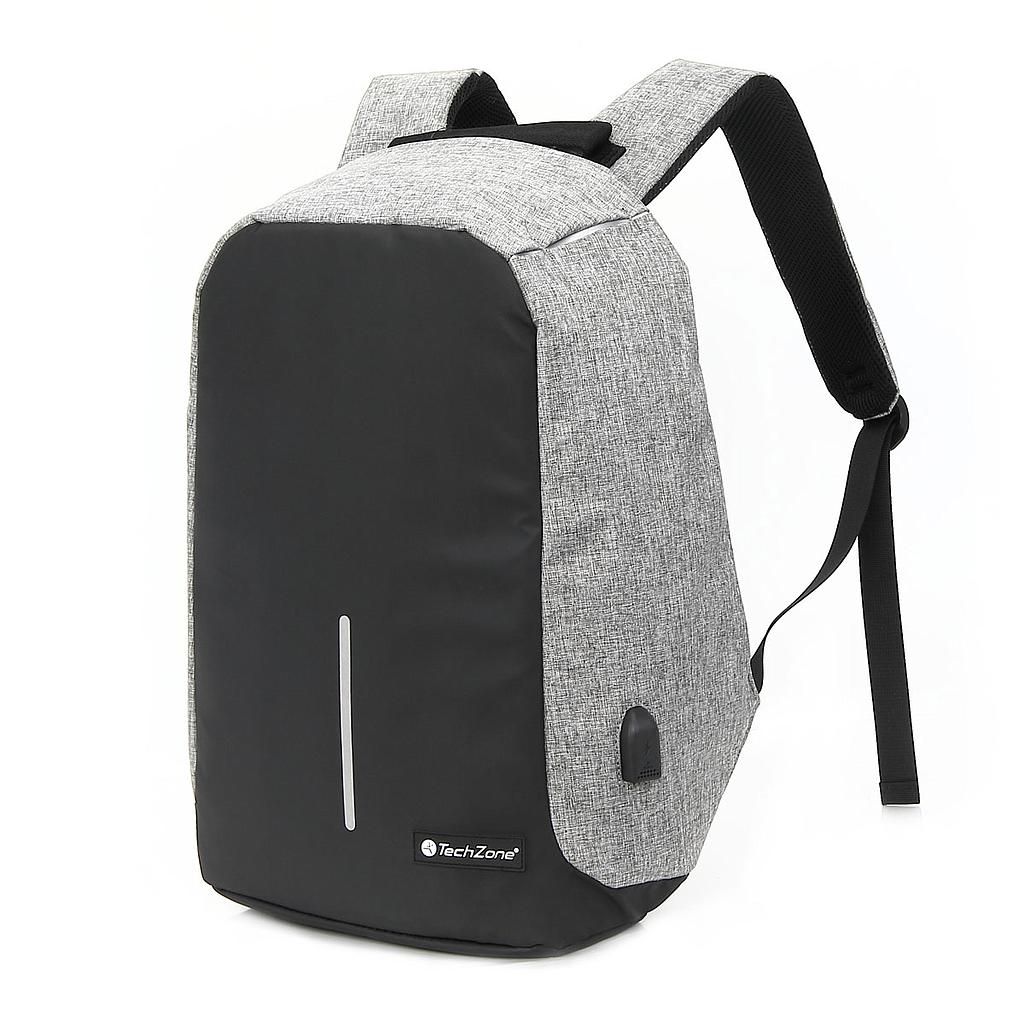 Mochila Laptop Antirrobo Techzone TZL8LBP02 Gris 