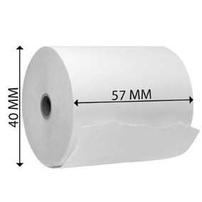 Rollo de papel termico sencillo 57mmx45mts pieza