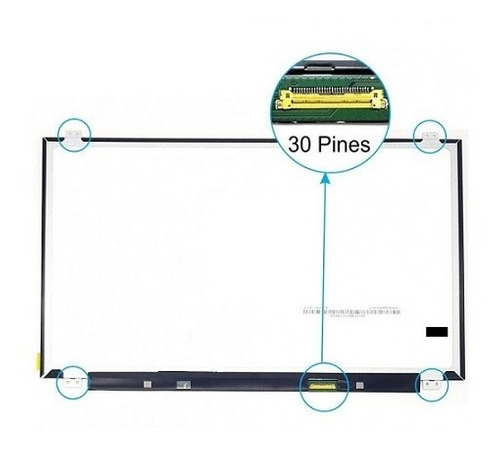 Pantalla LCD 15.6 LED WXGA (1366X768)HD Slim Conector derecho 30P GLOSSY LCD156-017