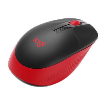 *Mouse inalámbrico LOGITECH M190 Negro con rojo