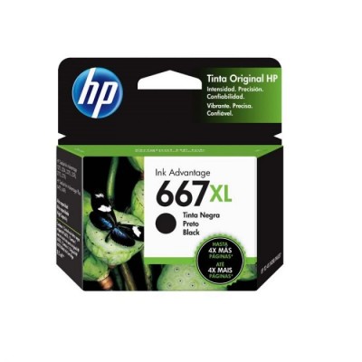 Cartucho HP 667XL, Negro( HP 3YM81AL) 8.5 Ml.