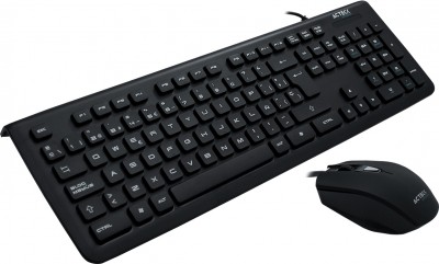 Kit Teclado y mouse ACTECK KT400, Estándar, Negro, 1000/1600 DPI
