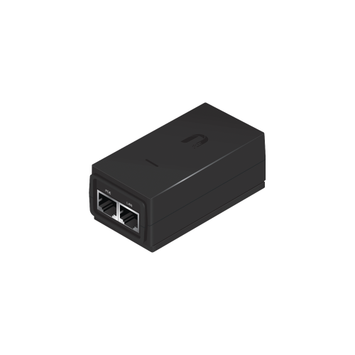 Adaptador PoE Ubiquiti de 24 VDC, 0.5 A con puerto Gigabit, compatible con airGateway