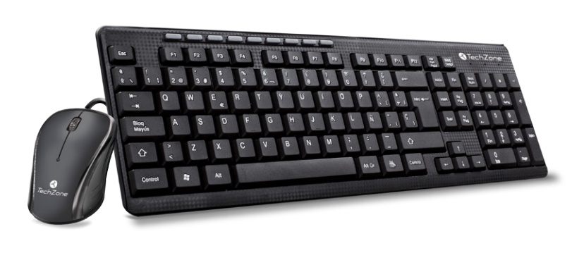 Kit Teclado y Mouse Alámbrico TECHZONE TZ19COMB01-LA112 800 DPI