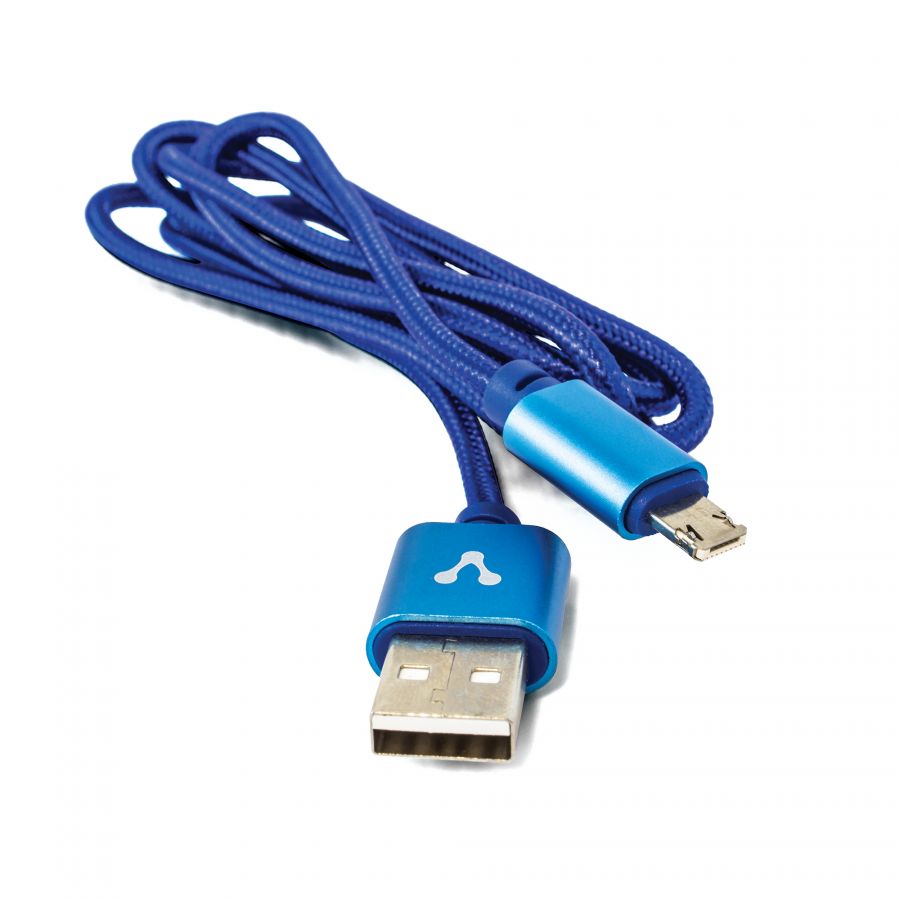 Cable Dual VORAGO Lightning y micro a USB CAB-209 Azul