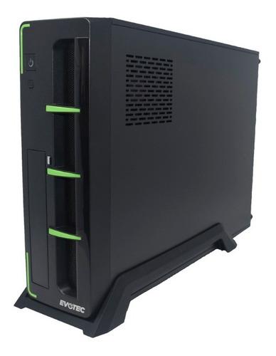 Gabinete EVOTEC Aruba Slim, M-ATX, Negro, 600 W