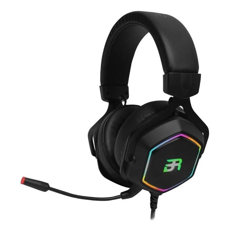 Diadema Gaming Headset Balam Rush Hesix, Negro c/ Luces Multicolor, Alámbrico, USB, 2,1 m