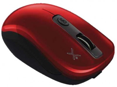 Mouse Optico PERFECT CHOICE PC-044802, Rojo, Inalámbrico, Óptico, 800/1200/1600 DPI
