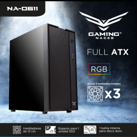 Gabinete Gaming Naceb Technology NA-0611