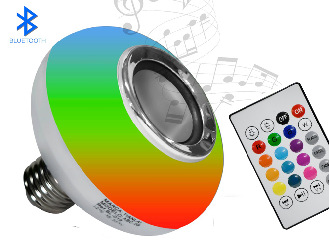 Foco bocina bluetooth LED bl-019