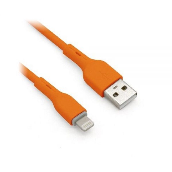 Cable Lightning BROBOTIX 963134, USB V2.0, Naranja, 1m