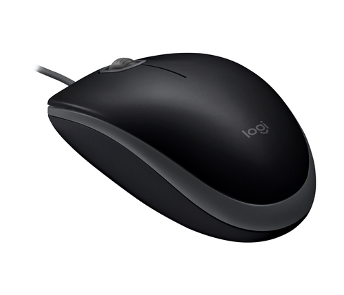 Mouse alámbrico LOGITECH M110 BLACK, Negro, 3 botones, Alámbrico, 1000 DPI