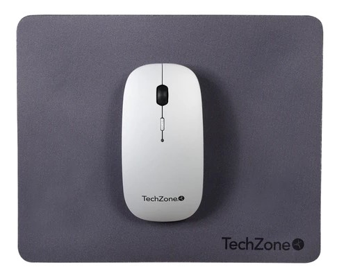 Mouse Inalámbrico Recargable con Mousepad TECHZONE TZ18MOUINAMP-PL, Plata, 800 - 1600 DPI