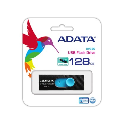 Memoria USB ADATA AUV320-128G-RBKBL, Negro / Azul, 128 GB