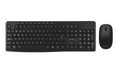 Kit de teclado y mouse ACTECK KT-28, Conectividad inalámbrica 2.4ghz, 105 teclas + 9 multimedia
