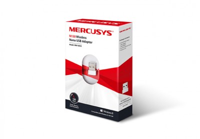 Adaptador NANO USB 2.0 MERCUSYS MW150US, Color blanco, 150 Mbit/s