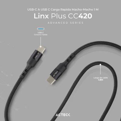 CABLE USB-C A USB C 1.8M CC420 AC-934855