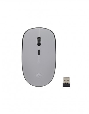 Mouse inalambrico TechZone de 1200 DPIS,15 metros, 4 botones, texturizado rubber, color gris