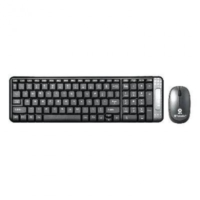 Kit Teclado y Mouse inalámbrico, compacto, Español, Negro/Gris, 10 m, 6000625 BROBOTIX