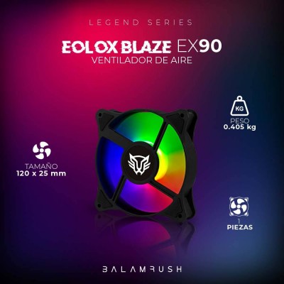 Ventilador de 120mm ARGB Balam Rush Eolox Blaze EX90