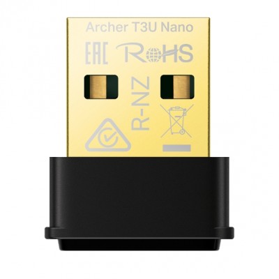 ADAPTADOR INALÁMBRICO USB TP-LINK ARCHER T3U NANO AC1300 CON DOBLE BANDA