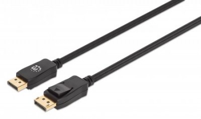 Cable DisplayPort 8K, macho a macho, diseño anti-enredos, Longitud 2m, Color Negro