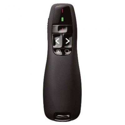 APUNTADOR Y PRESENTADOR LÁSER BROBOTIX R400, Negro, Inalámbrico/USB, 57 g, 15 m