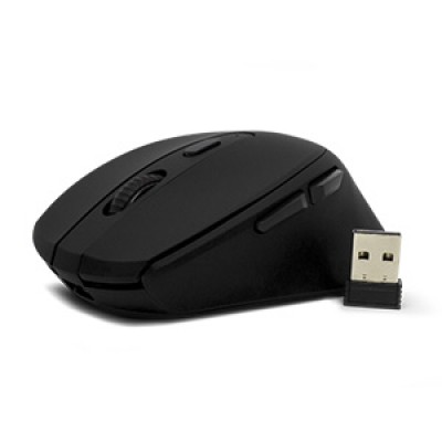 Mouse Inalámbrico Iluminado VORAGO MO-306, Negro, 2400 DPI, Recargable