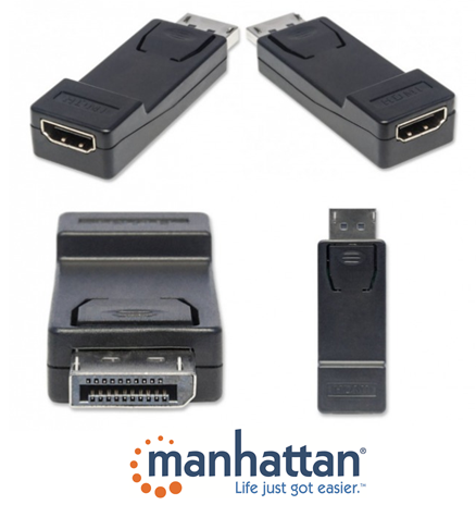 Adaptador Display Port M a HDMI h manhattan 151993 