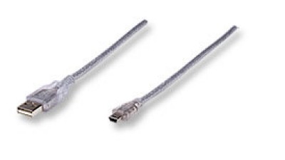 Cable USB V2.0 Manhattan A-Mini B 1.8m 