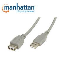 Cable USB de extension 1.8mts. Manhattan 165211 