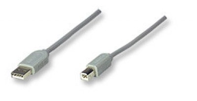 Cable USB Manhattan A-B 4.5 mts. Gris 
