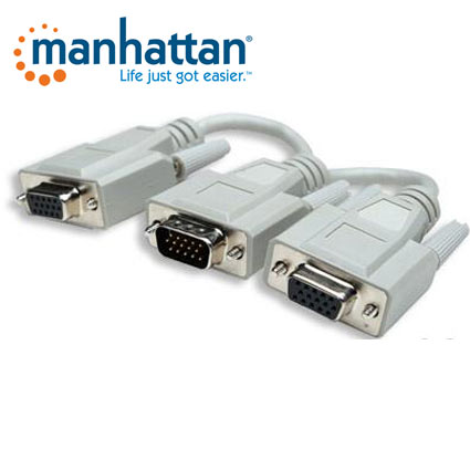 Cable Y para video Manhattan 15CM. Mod. 328302