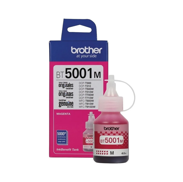 Botella de tinta BROTHER, BT5001M ,magenta 108ml 