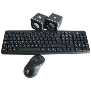 Kit de teclado, mouse y bocina Naceb Technology NA-228, Negro