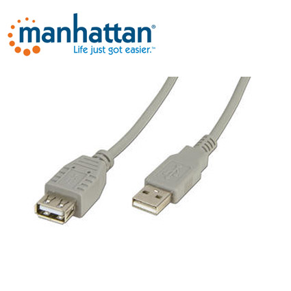 Cable de Extension USB Mod. 340960 Manhattan Gris 4.5mts. 