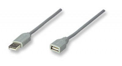 Cable USB Extension 3.0m gris Manhattan 317238
