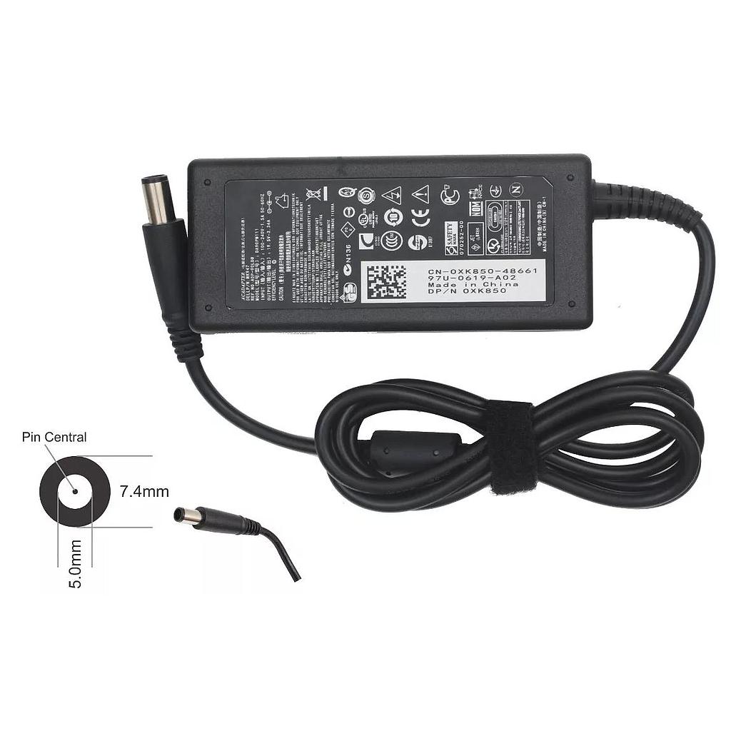 Cargador Dell 19.5V, 3.3A, TIP 7.4*5.0, ORIGINAL 65W