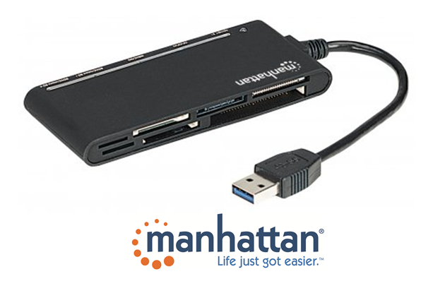 Lector de Memorias 62 en 1 Manhattan USB3.0 