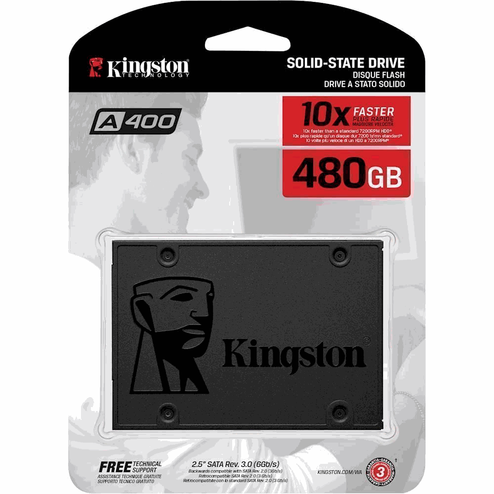 Disco Duro Estado Solido 480 GB Kingston A400 