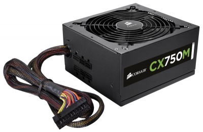 Fuente de Poder Refurbished CORSAIR CX750M 80 Bronze, 750 W, PC, Negro, ATX