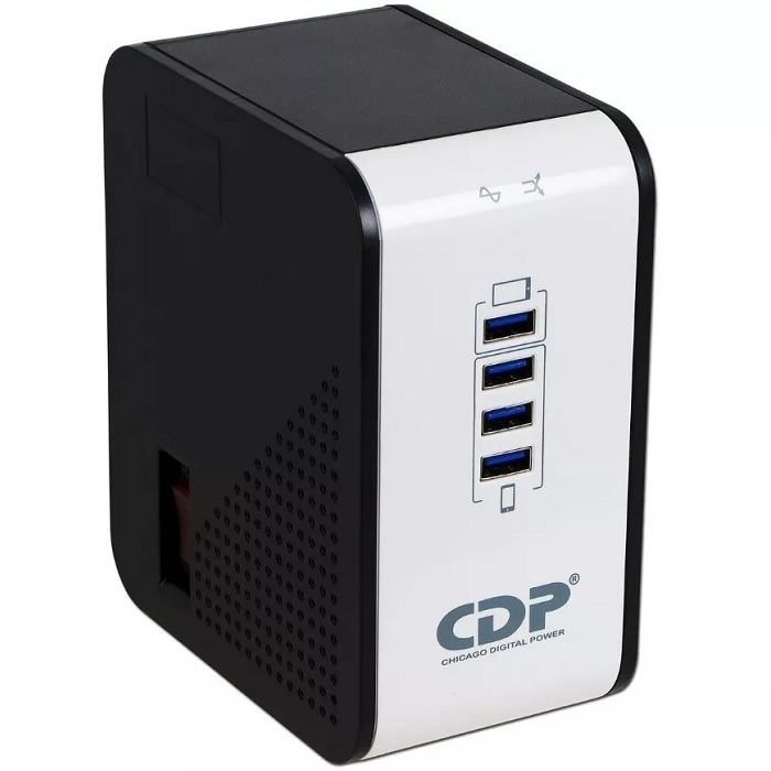 Regulador de voltaje CDP R2CU-AVR 1008 C/4 ptos.usb 400W 