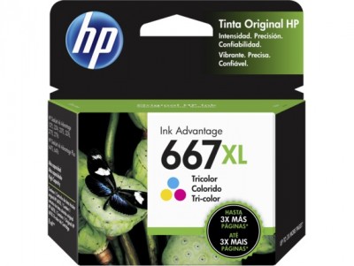 CARTUCHO HP 667XL TRICOLOR (3YM80AL)