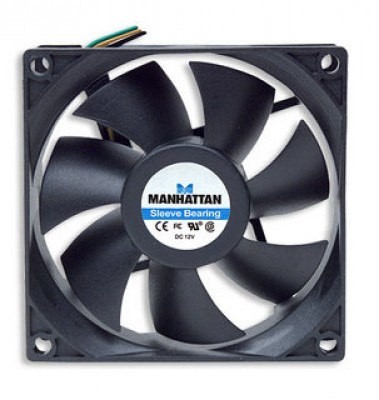 Ventilador 80 mm Manhattan 700955, 3 pines 
