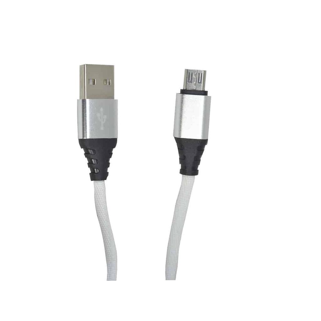 Cable USB a Micro USB OvalTech 2M Metallico 