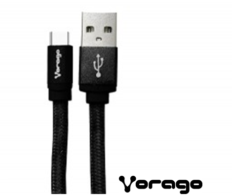 Cable USB Tipo C VORAGO 1 mt carga rapida 