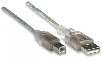 Cable Usb A/B 1.8mts. Manhattan 333405 Plata 