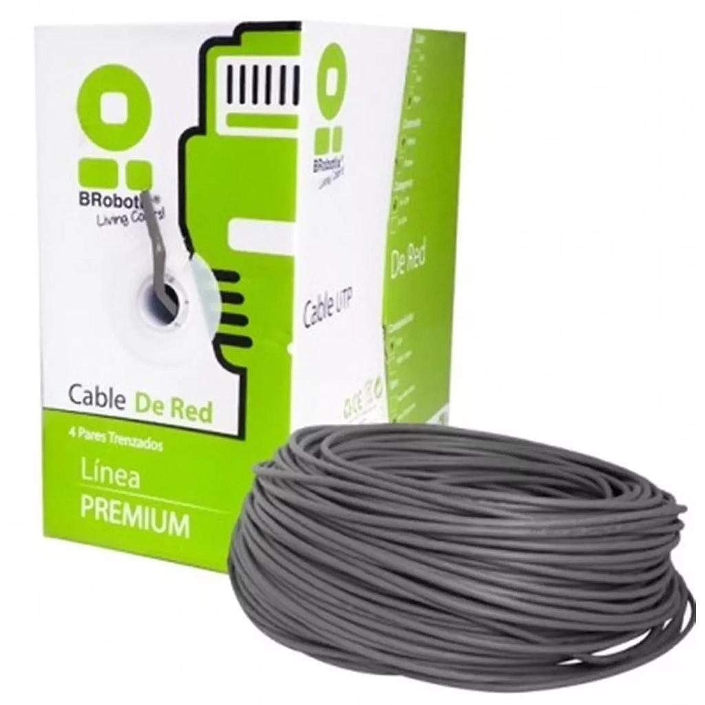 Bobina BROBOTIX 400052G, 100 m, Gris, Interior, CAT5e, CCA 